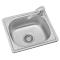 加厚304不锈钢水大小单厨房洗菜盆洗碗池洗手盆处理单盘_7 44X38厚0.9带下水器