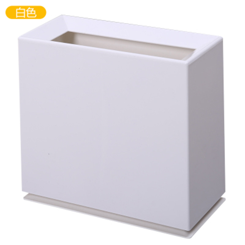 无盖垃圾桶方形分类塑料垃圾桶家用分类纸篓卫生间垃圾桶分类垃圾箱_5 白色（长方形分类垃圾桶）