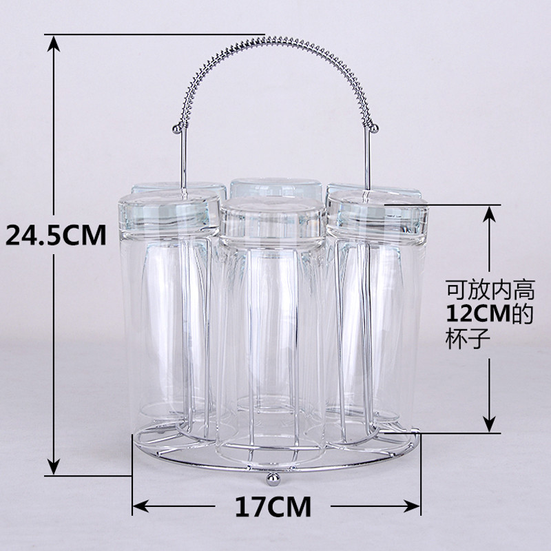 杯架晾酒杯架杯架水杯挂架创意沥水杯子架玻璃水杯茶杯倒挂架简约_9 圆珠底圆型水杯架不带水盘