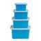 透明塑料收纳箱衣服玩具整理箱食品盒子大小号手提有盖周转储物箱收纳箱置物箱置物箱家居生活日用_17 蓝色款加大号（46.5*32.6*26.7cm）