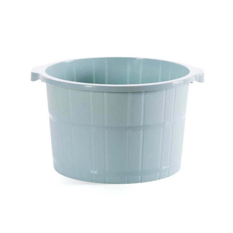 T洗脚盆带按摩泡脚桶冬季加高塑料加厚足浴盆足浴桶洗脚桶_2 睿智蓝