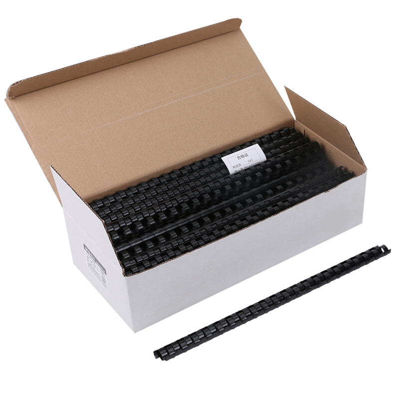 晨光（M&G）21孔黑色财务装订机专用胶圈300*φ12mm 100支/盒 AEQ96720