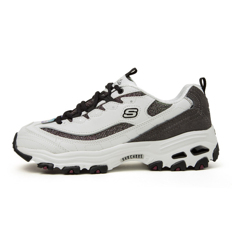 Skechers斯凯奇 熊猫鞋 D’lites 增高厚底 女士 休闲运动鞋跑步鞋 99999958 99999958/CCSL炭灰色/银色 36.5码