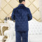 爱心鼠(Aixinshu) 冬季开衫长袖法兰绒夹棉三层加厚男士睡衣冬天中老年人男式爸爸休闲居家服套装7711 XL码 8号款