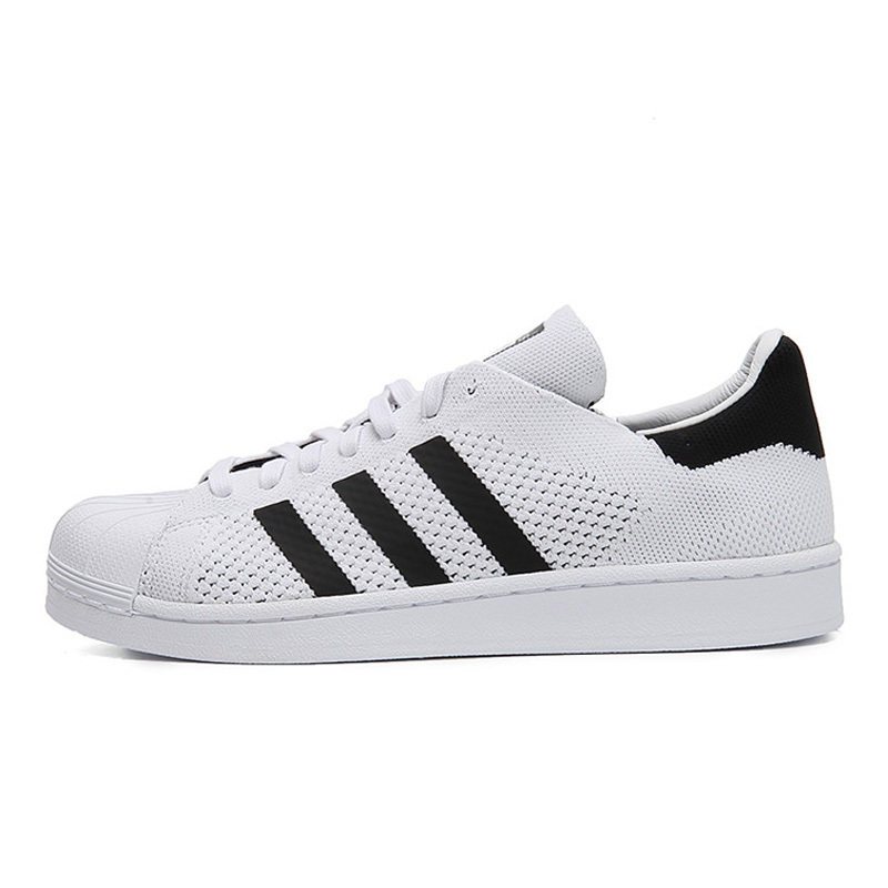 ADIDAS阿迪达斯三叶新款男鞋耐磨舒适运动休闲板鞋BY8706 1号黑色/亮白 43