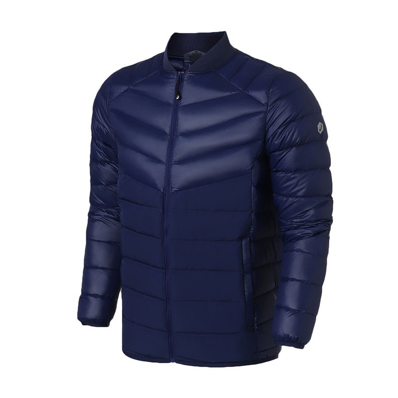 ASICS男羽绒夹克外套李治廷同款轻量保暖休闲运动服2031A418-020 XL 2031A418-400深蓝色