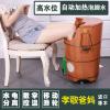 加高橡木泡脚木桶妇科熏蒸桶加热恒温足浴桶洗脚盆带盖60cm50公分一体自动加热款无坐_3 60公分体自动加热款无坐蒸