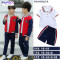 Memedi幼儿园园服春秋装三件套男女儿童校服秋季班服小新款套装_9 170cm(170码适合155-160左右身高) 红色4件套男款