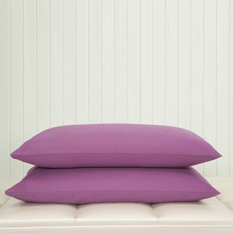 蚕织坊【一对28元】枕套一对价枕头套枕头套枕套浅绿一对48cmX74cm_2 默认尺寸 风信紫一对