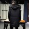 韦斯普 2018冬季新款白鸭绒男士羽绒服男中长款毛领连帽羽绒加厚保暖男装外套R892 XXL 黑色