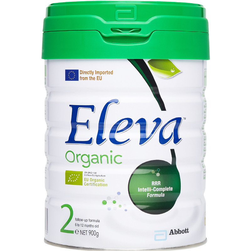港版雅培Abbott Eleva Organic 二段（6-12个月）较大婴儿奶粉 900g/罐