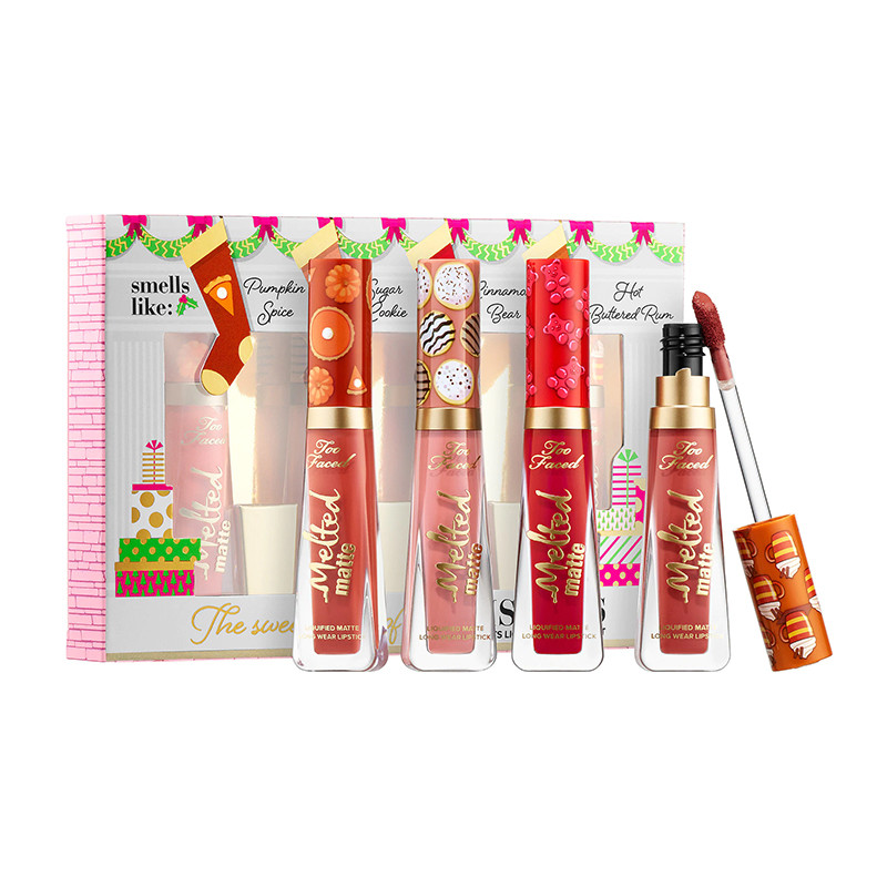 Too Faced 2018圣诞经典甜品唇釉四件限量套装组