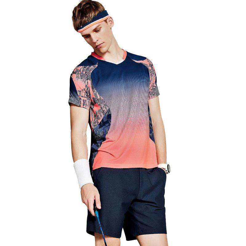 羽毛球服女款短袖裙裤夏季乒乓球网球服上衣2018新款运动套装男_7 L L6016男款套装