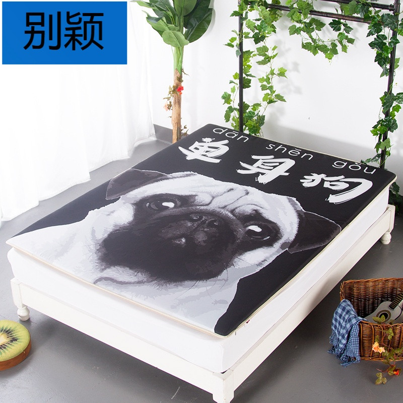 别颖懒人沙床卡通黑白猫可爱垫子加厚榻榻米睡垫单人双人卧室床垫 单身狗