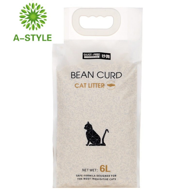 豆腐猫砂6L无尘除臭结团猫沙吸水去味猫咪厕所清洁用品c_2