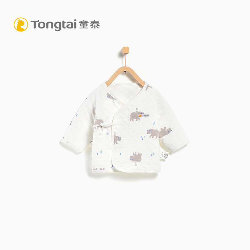 童泰TONGTAI纯棉衣服婴幼儿加厚保暖内衣0-3月初生宝宝和服半背衣婴幼儿通用59cm