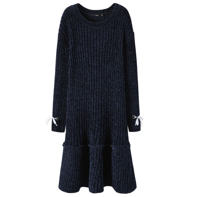Semir森马 秋装上新女装连衣裙 1D058140001 170/92A/XL 深蓝色调0618