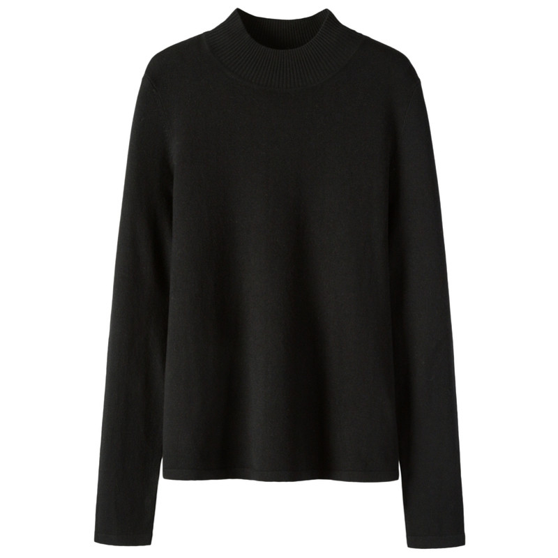 Semir森马 2018冬季上新女针织衫 19008070410 170/92A/XL 黑色9000