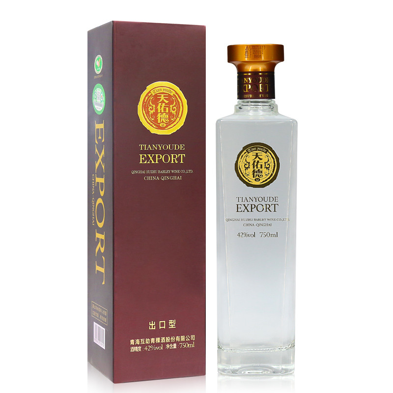 42°天佑德青海互助青稞酒16版出口型750ml 一瓶