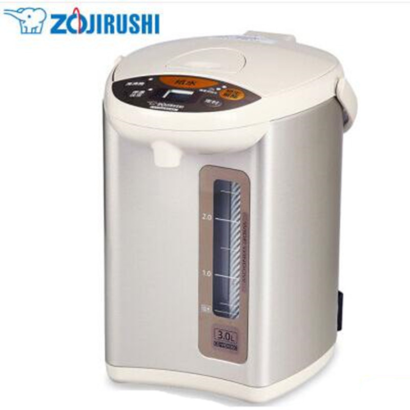 日本象印(ZO JIRUSHI)微电脑电动给水电热水瓶CD-WDH30C-CM(3L)金属米色