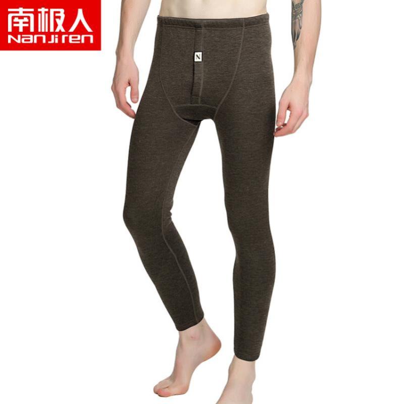 南极人男士保暖裤男加厚加绒裤秋冬季棉裤德绒修身打底裤 XXXL 藏青