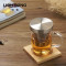 KAMJOVE/金灶 明尊 办公室个人杯玻璃杯花茶杯304不锈钢过滤耐热带盖泡茶杯 SG-05（380ML）