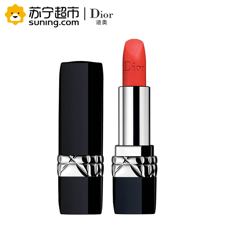 迪奥(Dior)烈艳蓝金唇膏-哑光系列 3.5g 888# 烈艳口红 显色