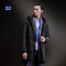 HLA海澜之家连帽中长款羽绒服2018冬季防风保暖羽绒服外套男HWRAJ4E086A 黑色C9 165/84A/S