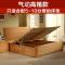 实木床榉木床1.8双人床1.5米气动高箱储物床现代简约卧室实木家具_120_779 1800mm*2000mm_原木色实木标准床_框架结构