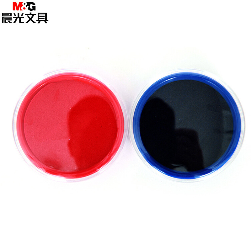晨光 AYZ97512财务专用圆形印泥 80mm红色 12只装