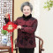 老年人衣服冬季棉衣奶奶装加绒棉服70岁妈妈装立领保暖羽绒棉服批 XXXL 玫红