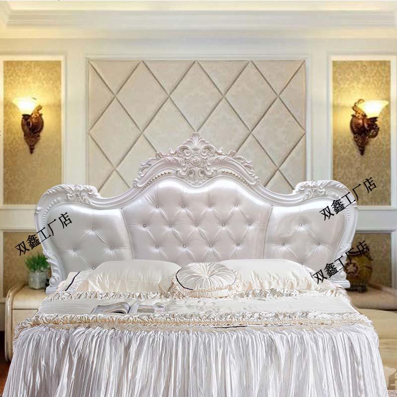 床头板软包烤漆简约现代双人公主床头靠背板1.8米-2米欧式床头板_703_529 1800mm*2000mm_3面纯白