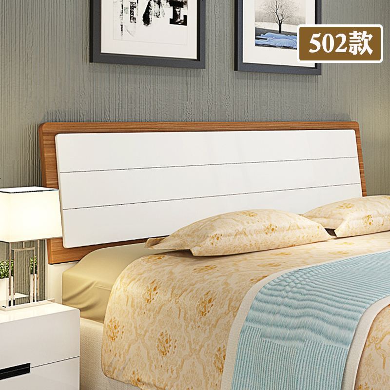 美式烤漆床头板简约现代双层儿童床头1.8米单双人床床头靠背板 1800mm*2000mm_502-浅