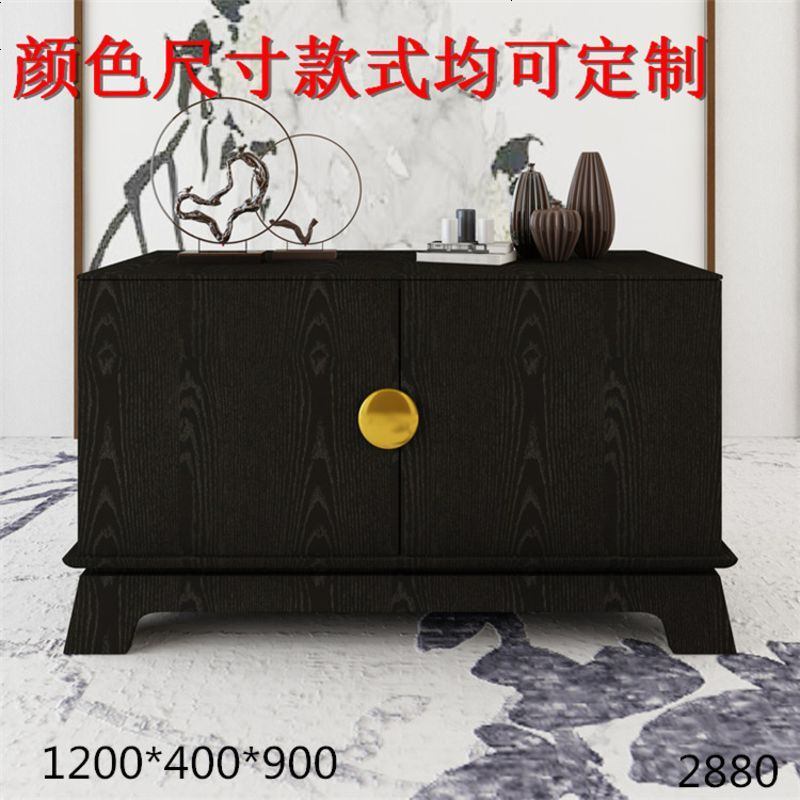 玄关柜现代简约进鞋柜实木新中式餐边柜储物酒柜客厅装饰隔断柜 整装_XGG014_框架结构