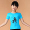儿童舞蹈服装女童练功服少儿拉丁舞服装幼儿短袖演出服夏季套装_1_8 150cm A3桃红+6078黑裙桃红边