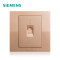 西门子（SIEMENS）开关电源插座面板悦动香槟金五孔USB一开带16A空调86型家用墙壁 电脑 悦动香槟金系列