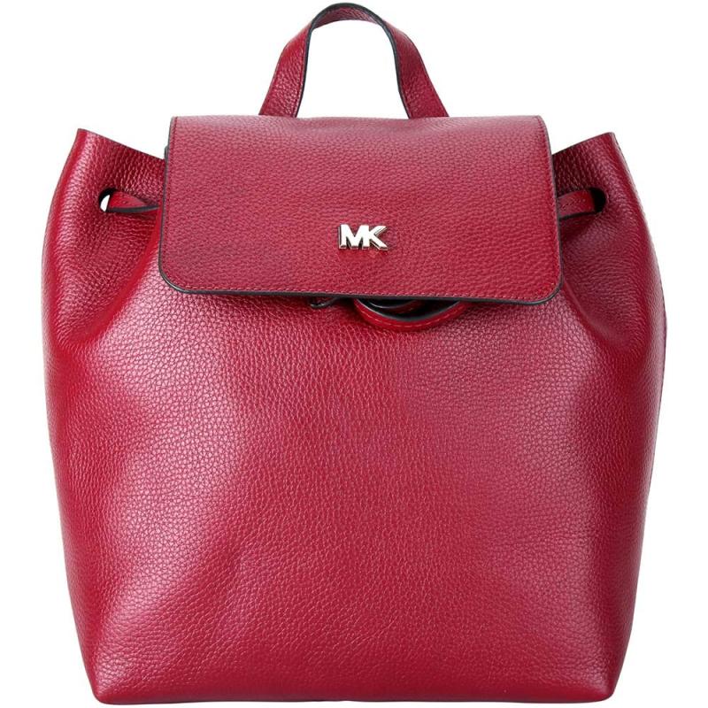 MICHAEL KORS 迈克·科尔斯 MK女包 JUNIE系列酒红色皮质女士双肩背包 酒红色