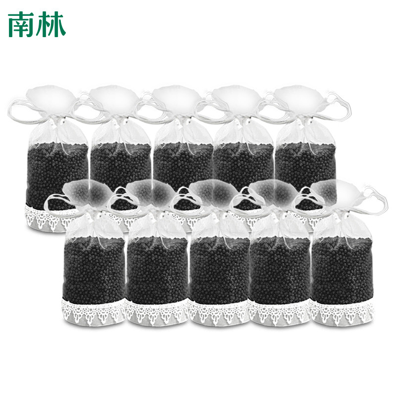 【大型SUV专用 送个性停车牌】南林 汽车用竹炭包新车除味活性炭包除甲醛异味塑料味烟味净化空气纱袋10袋装