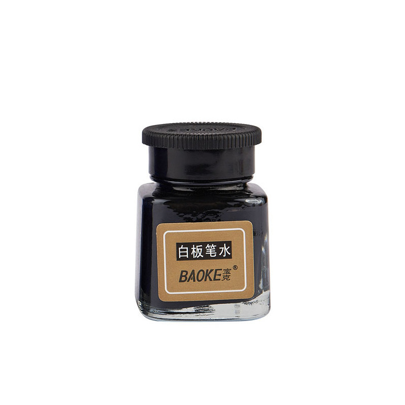 宝克(baoke) NO120白板笔墨水油性笔补充液易擦除 红蓝黑 25ml/瓶 黑色单瓶