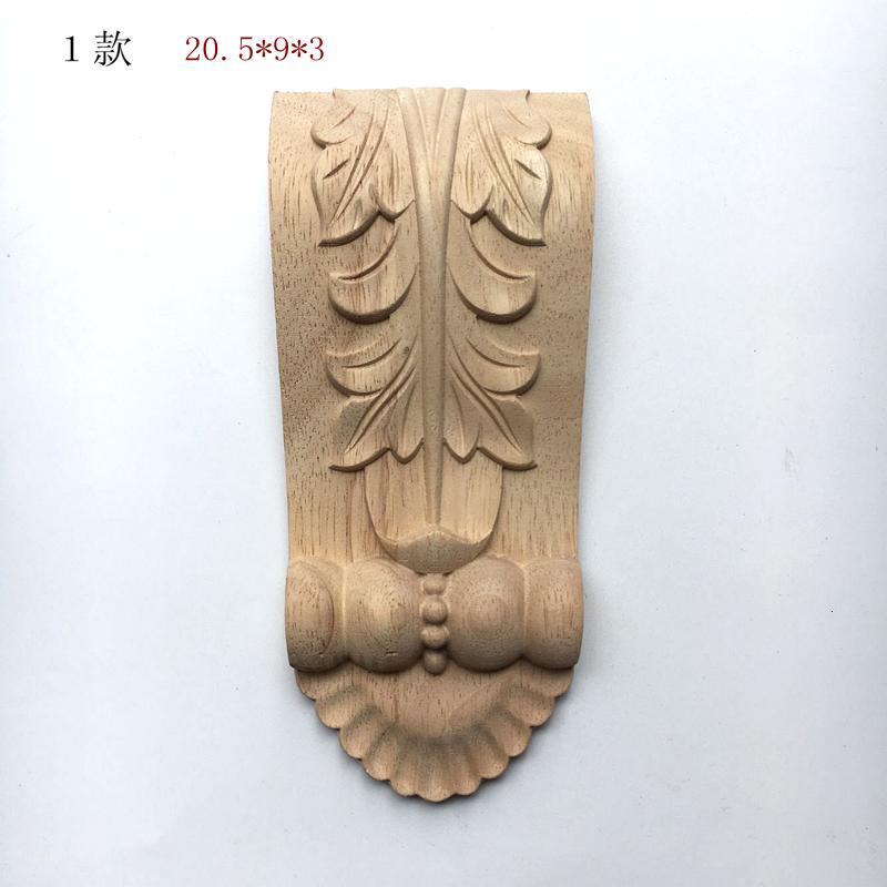 兮木东阳木欧式罗马柱头实木花柱头角花垭口梁托橱柜装饰柱头_9 柠檬黄1款20.5*9*3