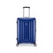 时尚进口PC轻便防摔抗压密码锁拉链万向轮男女通用拉杆箱 深蓝色 24寸