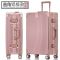 复古直角铝框拉杆箱26旅行箱万向轮24学生行李箱密码登机男女20寸_21 29寸【德国工艺‖终身保修】 直角铝框款-玫瑰金