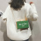 chic链条小包包女2018新款个性小方包百搭撞色盒子包单肩斜挎包潮_4 绿色