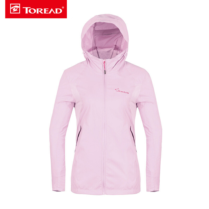 探路者（TOREAD）户外运动夏季男女透气遮太阳风衣快干上衣外套TAEG81801/82802 3XL TAEG82802-E28X/梦幻粉（女）