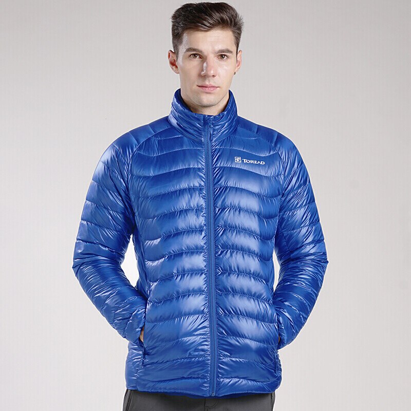 探路者羽绒服女短款冬季新款男保暖外套时尚户外情侣鸭绒轻薄羽绒 2XL HADF91085-C09X星空蓝（男）