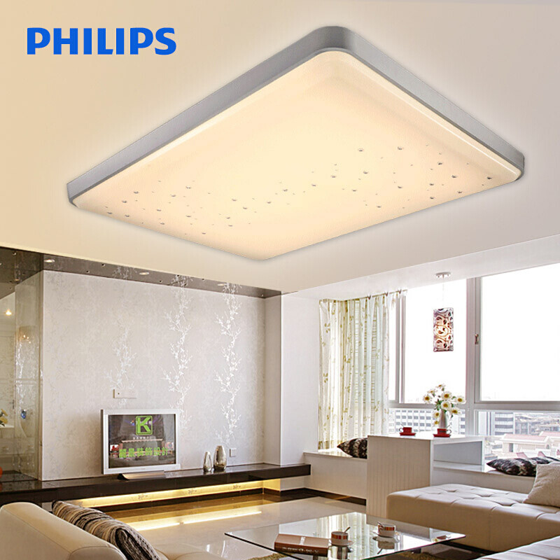 飞利浦（PHILIPS） LED吸顶灯 客厅书房卧室现代简约灯具饰遥控调光 悦晖90W