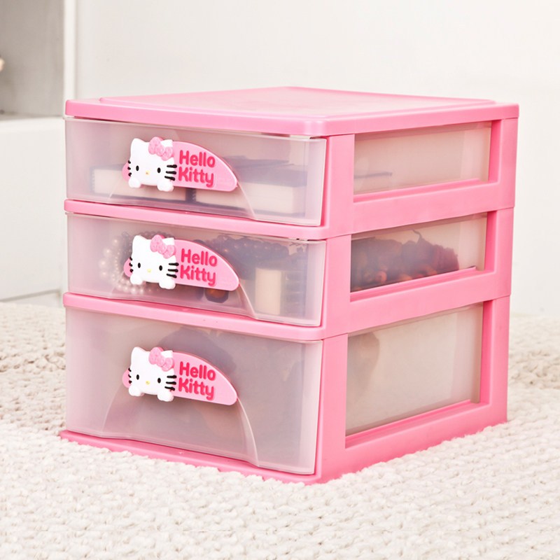 hellokitty卡通塑料文具小物抽屉式桌面收纳盒KCA-421_4 KCA-421