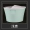 泡脚桶塑料无电恒温泡脚盆加高加厚耐摔加深带盖按摩_2 浅青色配盖子