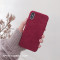 简约灯芯绒6s苹果x手机壳XSMax/XR/iPhoneX/8plus/7p女款ipho 7plus/8plus红色