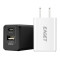 苹果双USB充电器2.4A充电头type-CPD快充iPhone6/6s/7/8plus USB+type-C充电头-黑色